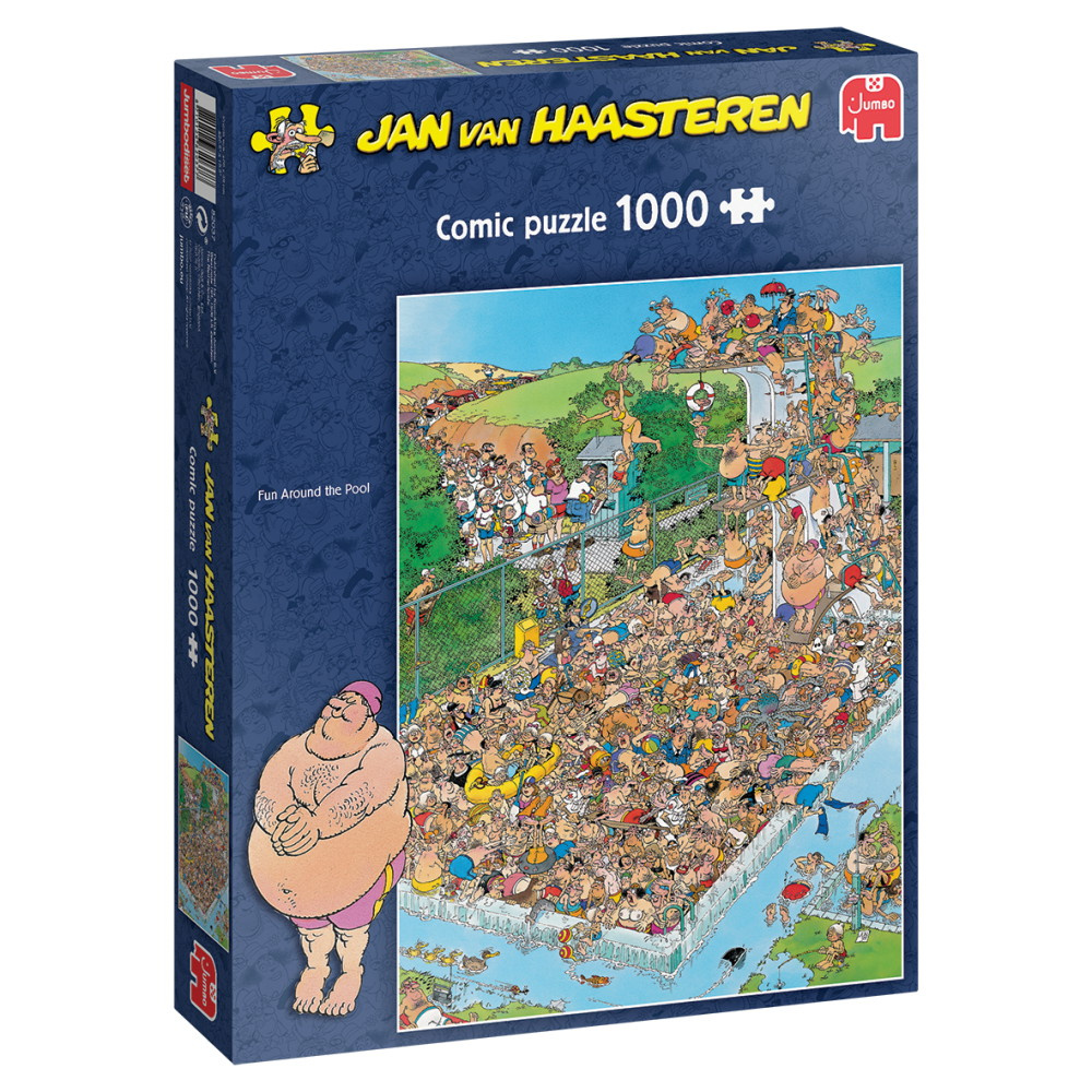 Jan van Haasteren Fun Around The Pool 1000 Brikker