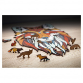 Eco-Wood-Art Puslespil: Fox  141 Brikker i Trækasse