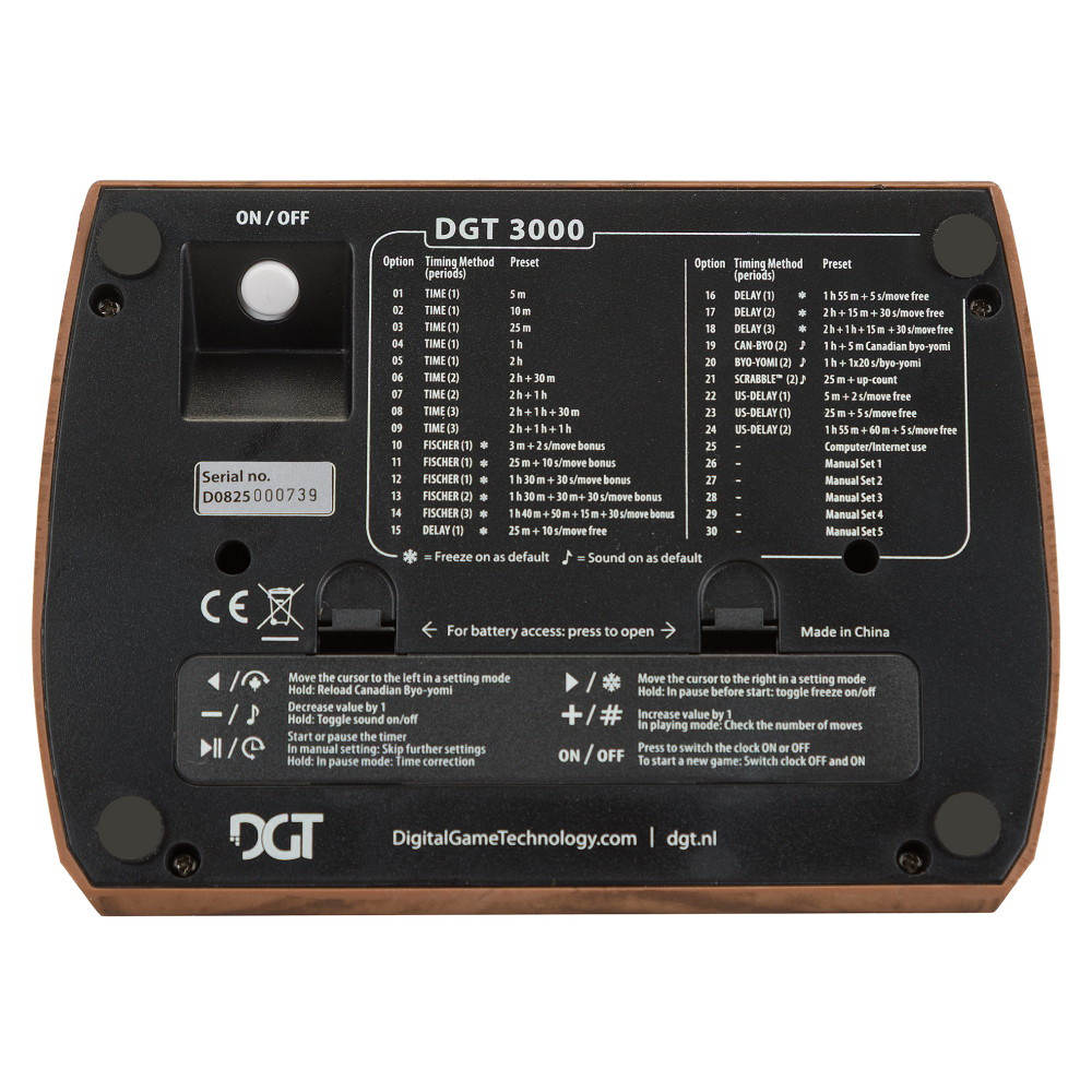 DGT3000 FIDE Championship Clock - Limited Edition Skakur
