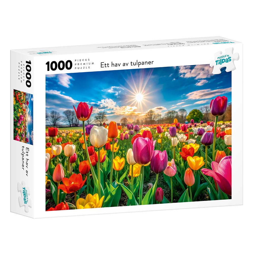 Tildas: Et hav af tulipaner 1000 Brikker