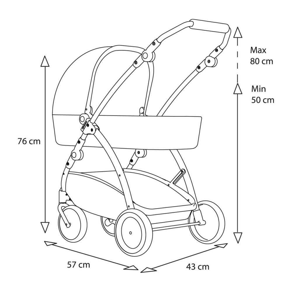 Brio Dukkevogn Spin - Grå