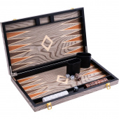 Longfield Backgammon Large Grey Ebony Longfield Backgammon Large Grey Ebony