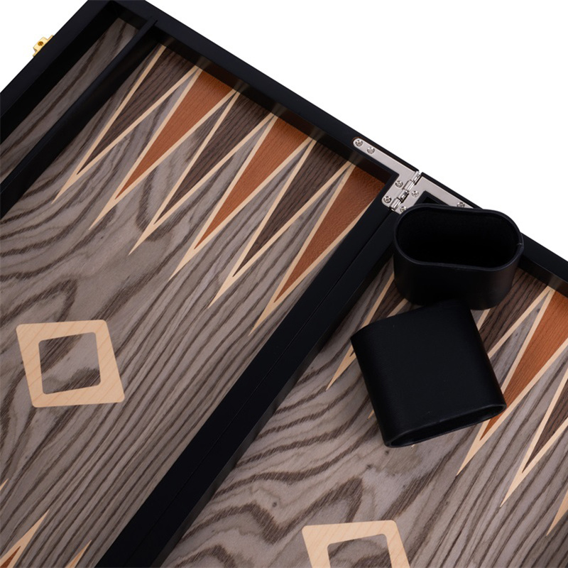 Longfield Backgammon Large Grey Ebony