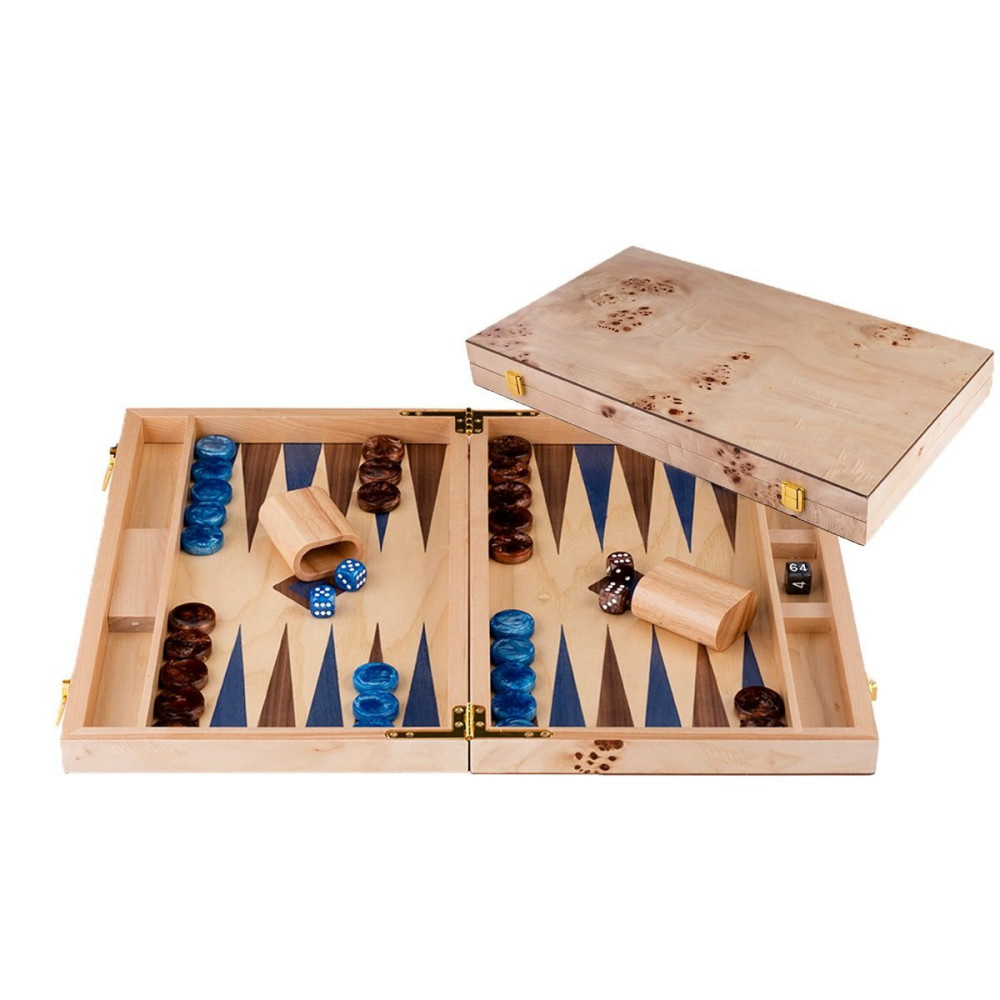 Engelhart Backgammon Mellem Blå & Brun