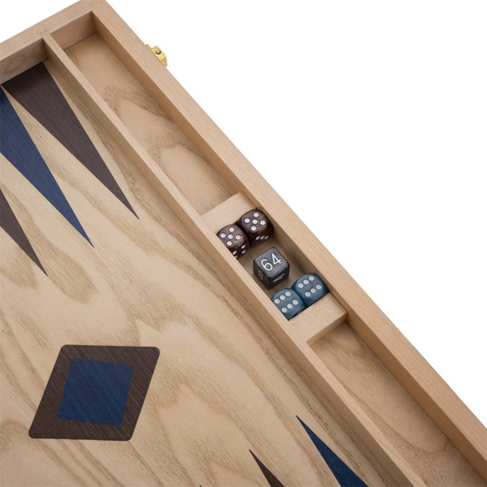 Engelhart Backgammon Mellem Blå & Brun