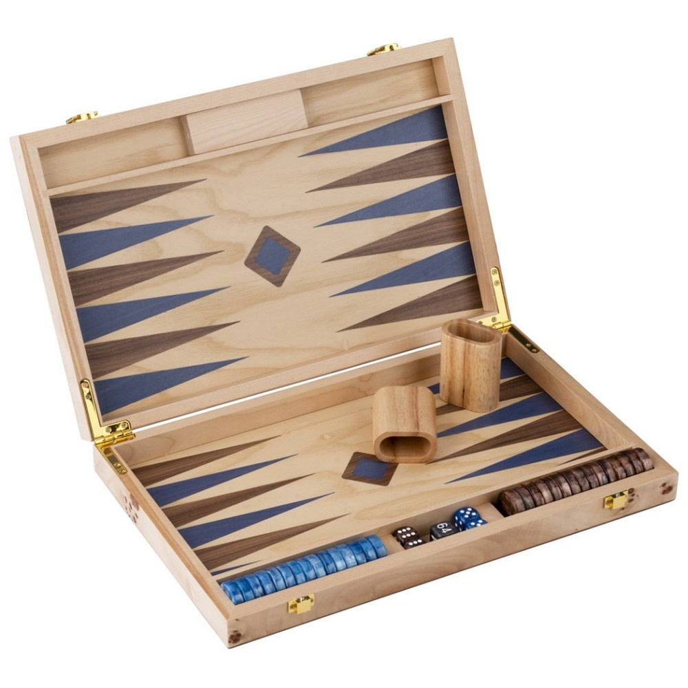 Engelhart Backgammon Stor Blå & Brun