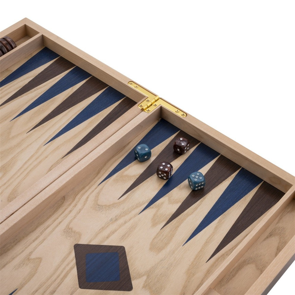 Engelhart Backgammon Stor Blå & Brun