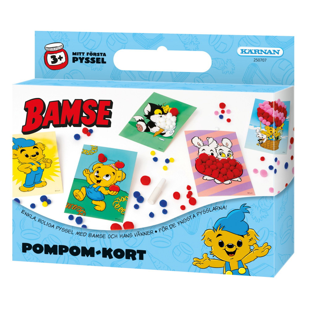 Bamse - Pompom håndværk