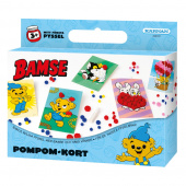 Bamse - Pompom håndværk Bamse - Pompom håndværk