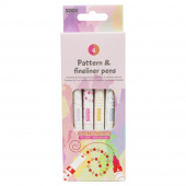 Sense - Pattern & fineliner penne 4-Pak Sense - Pattern & fineliner penne 4-Pak