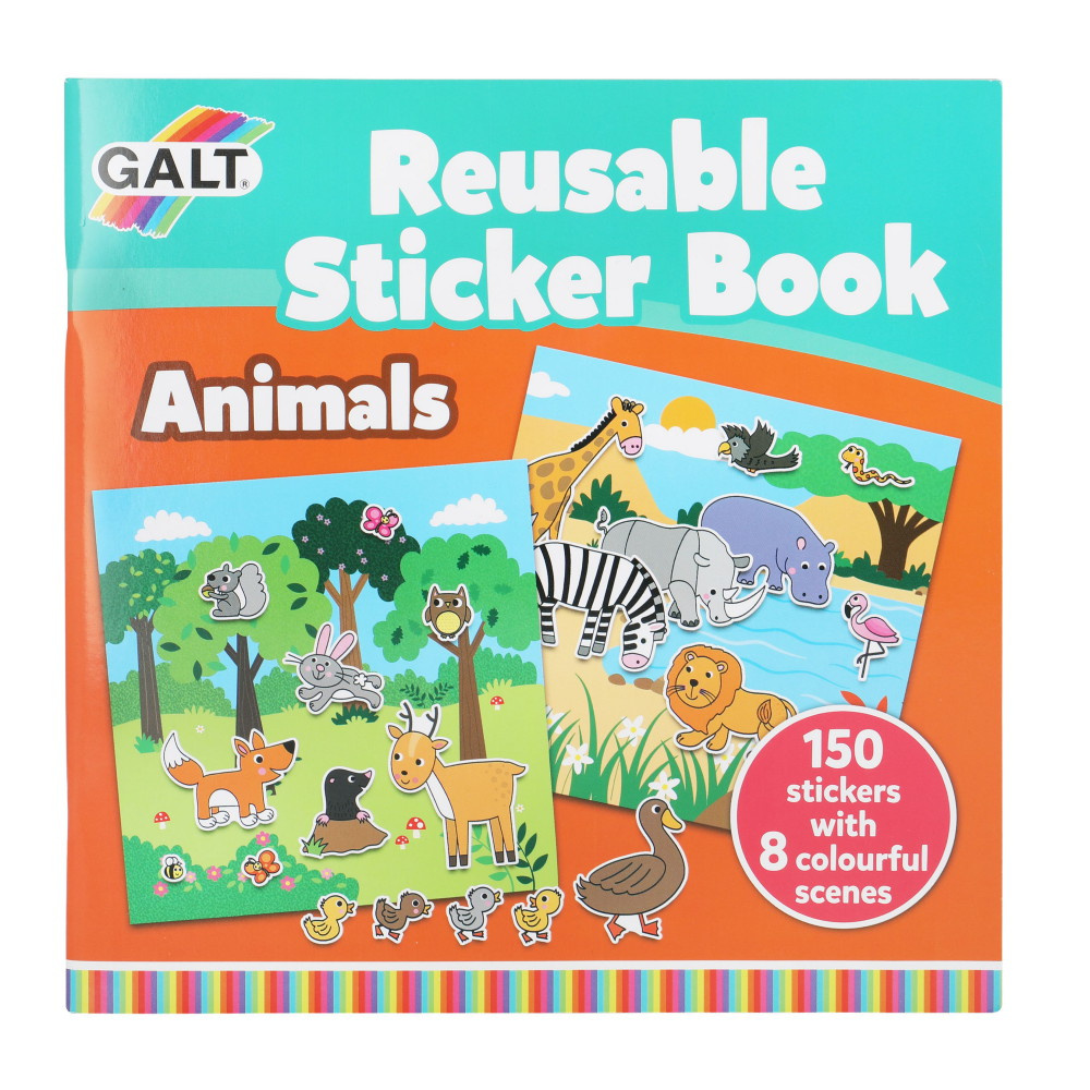 Genanvendelig klistermærkebog - Dyr
