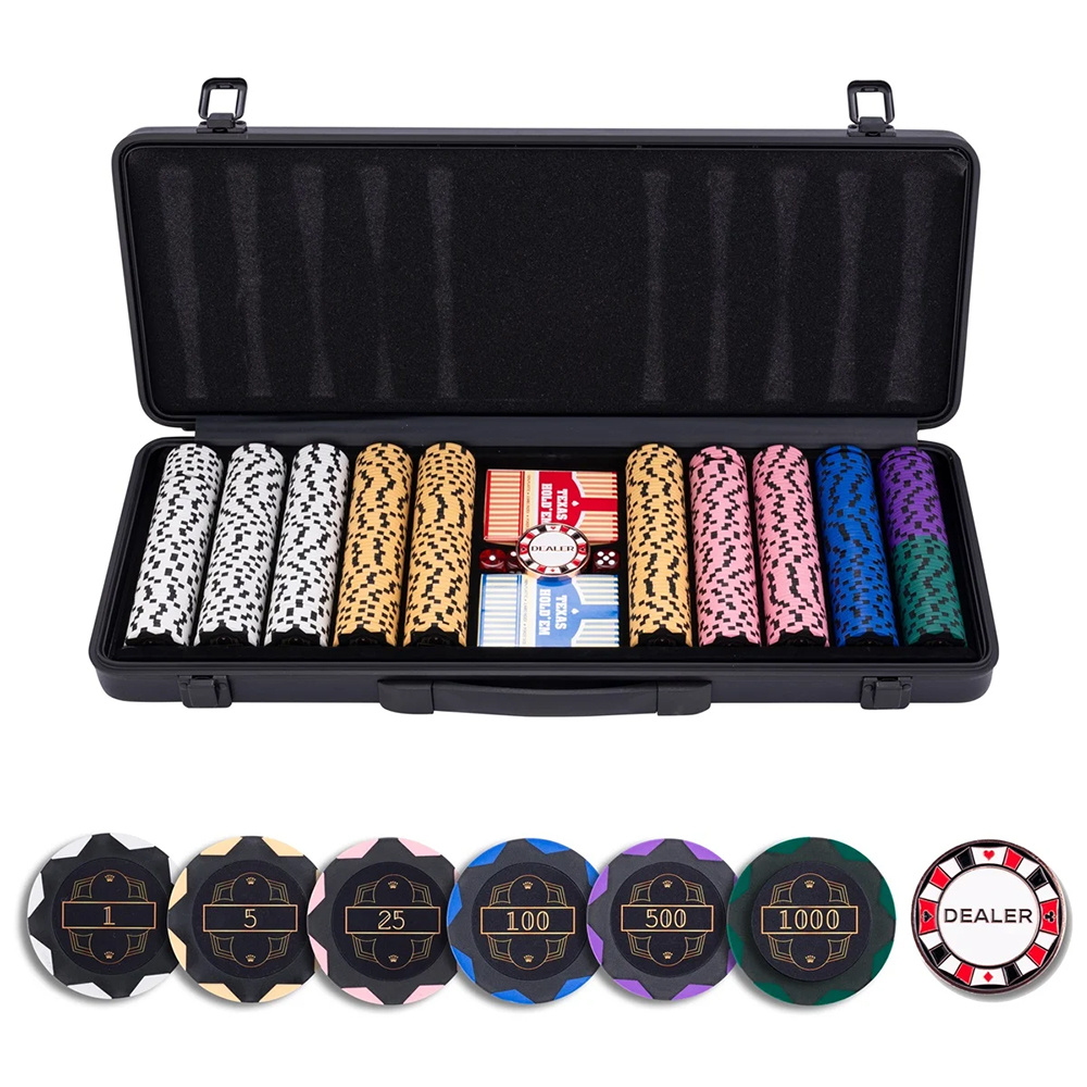 Pokerset Black Aluminium  500