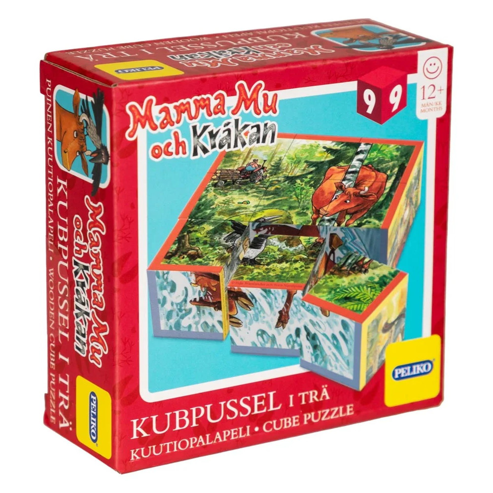Mor Mu - kube puslespil 9 brikker