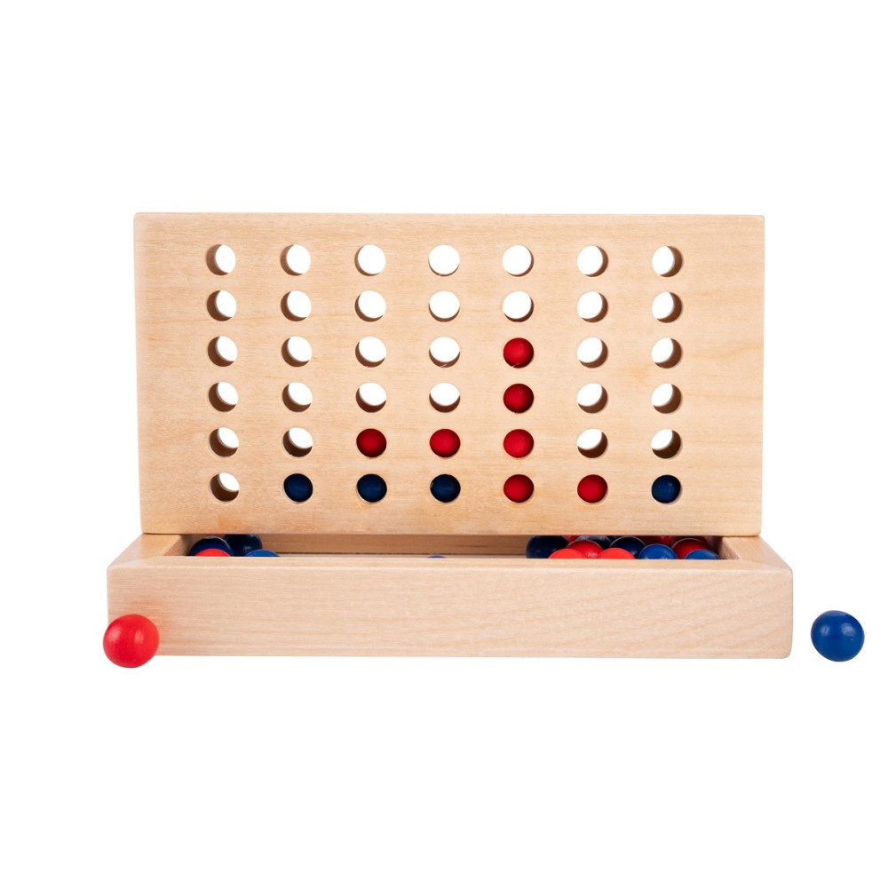Træ Connect 4 rejsespil