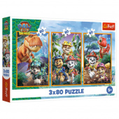 Trefl Puslespil: The Dino Heroes 3x80 Brikker Trefl Puslespil: The Dino Heroes 3x80 Brikker