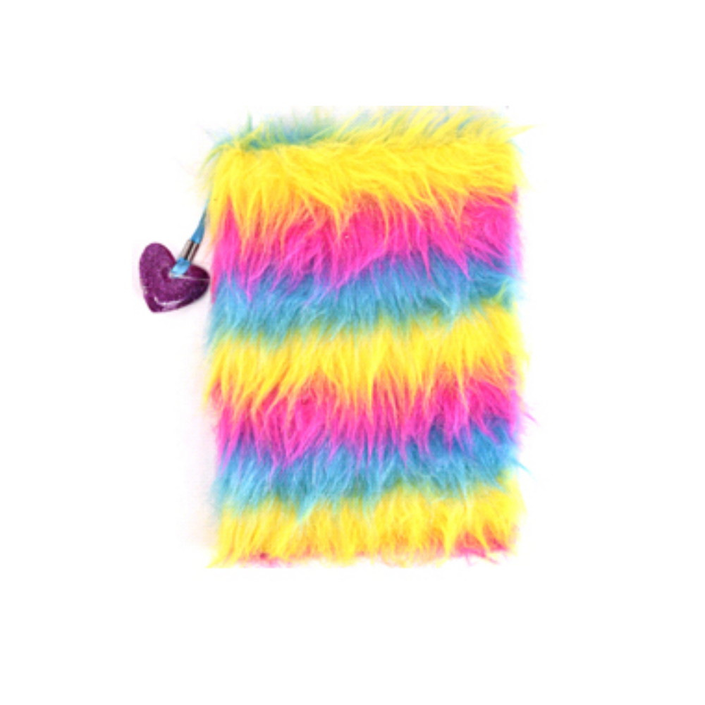 Notesbog Fluffy Regnbue