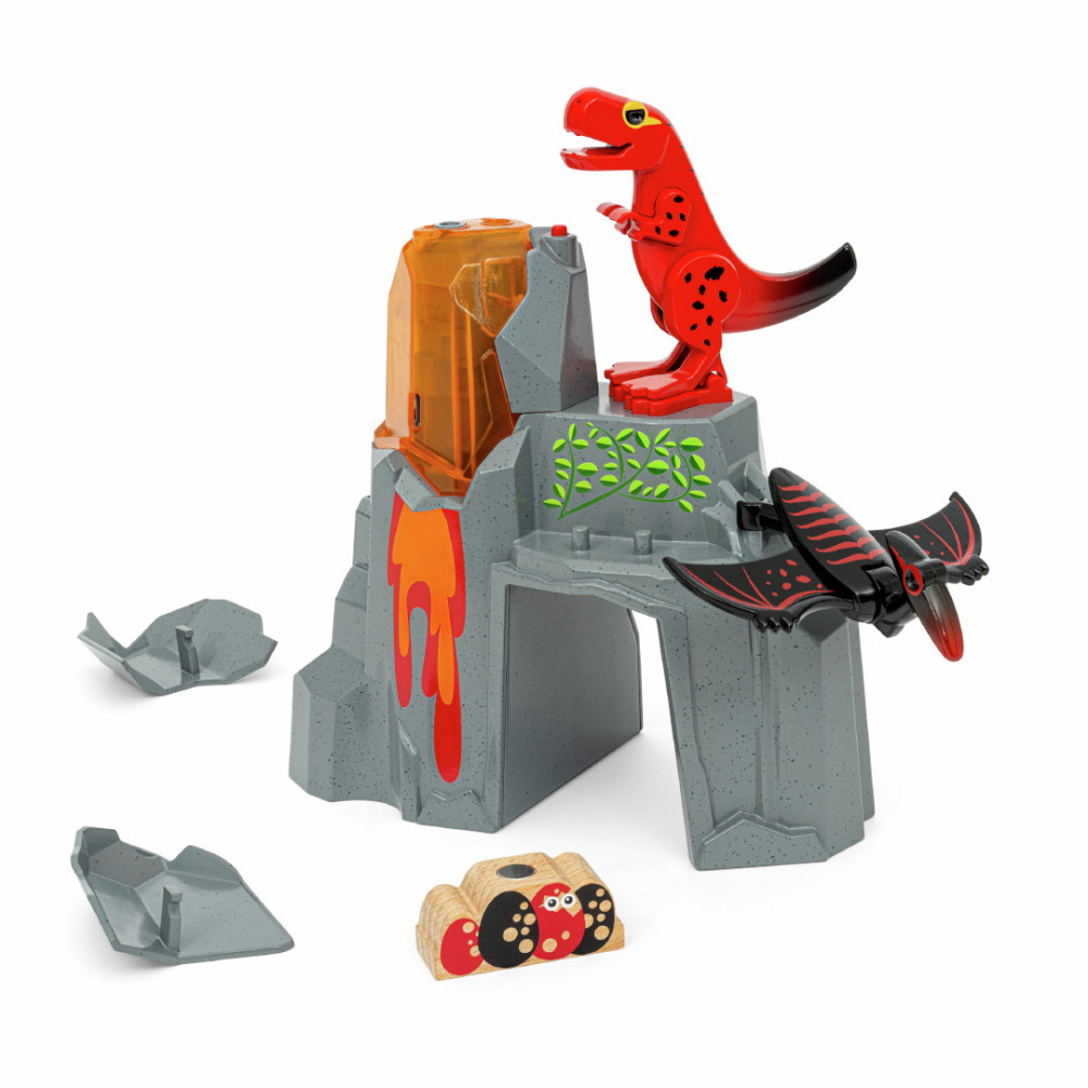 Brio Dinosaur i udbrud af vulkan