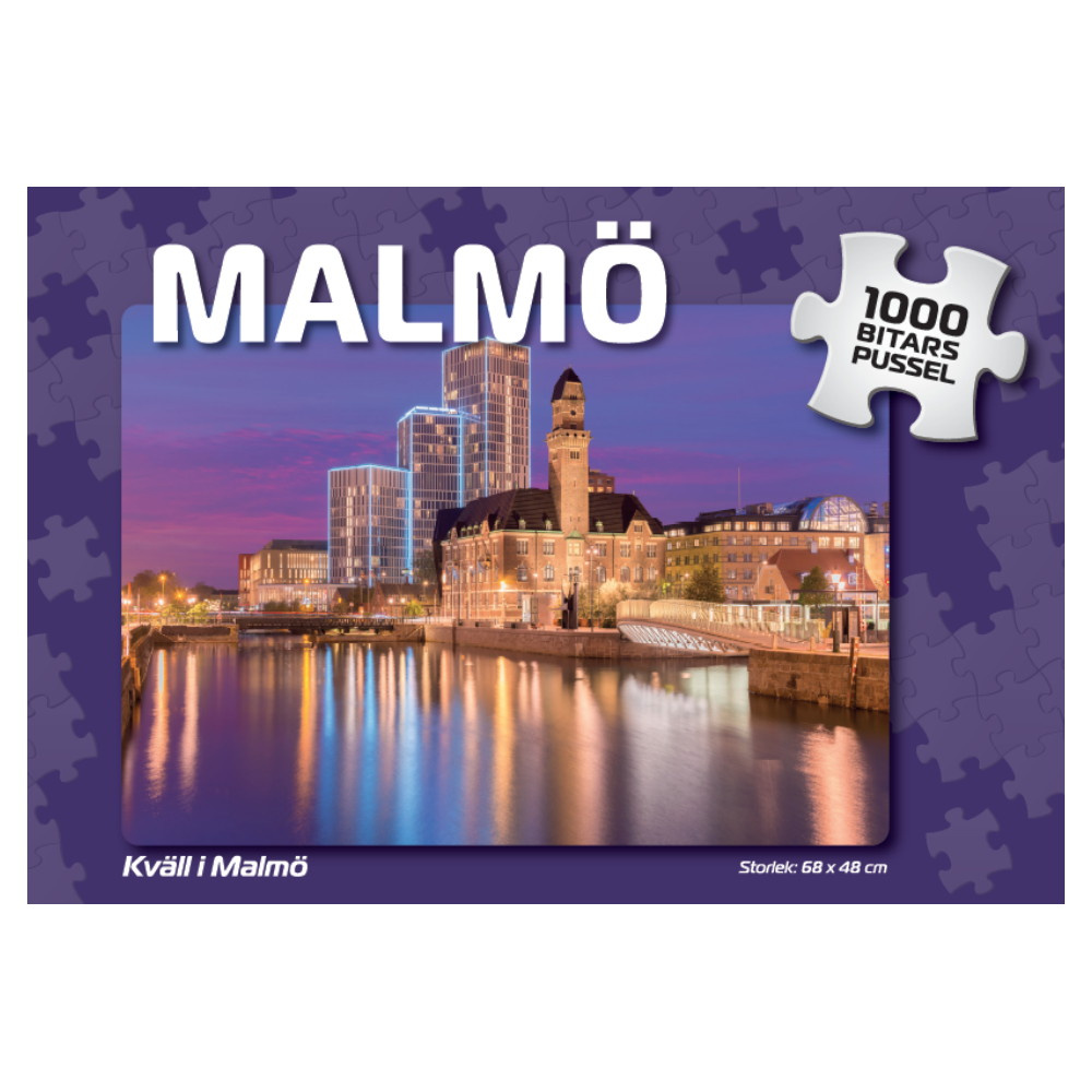 Puslespil: Kväll i Malmö 1000 Brikker
