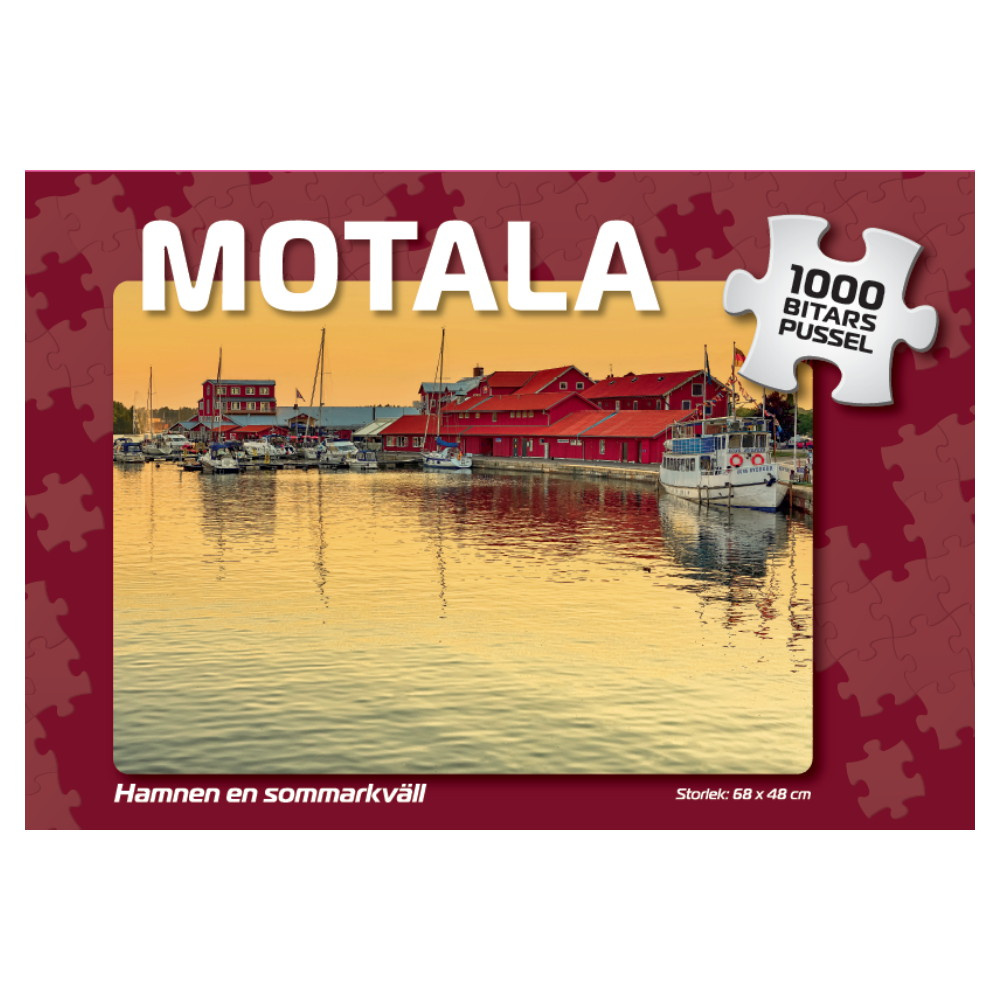 Puslespil: Motala Hamnen en sommarkväll 1000 Brikker