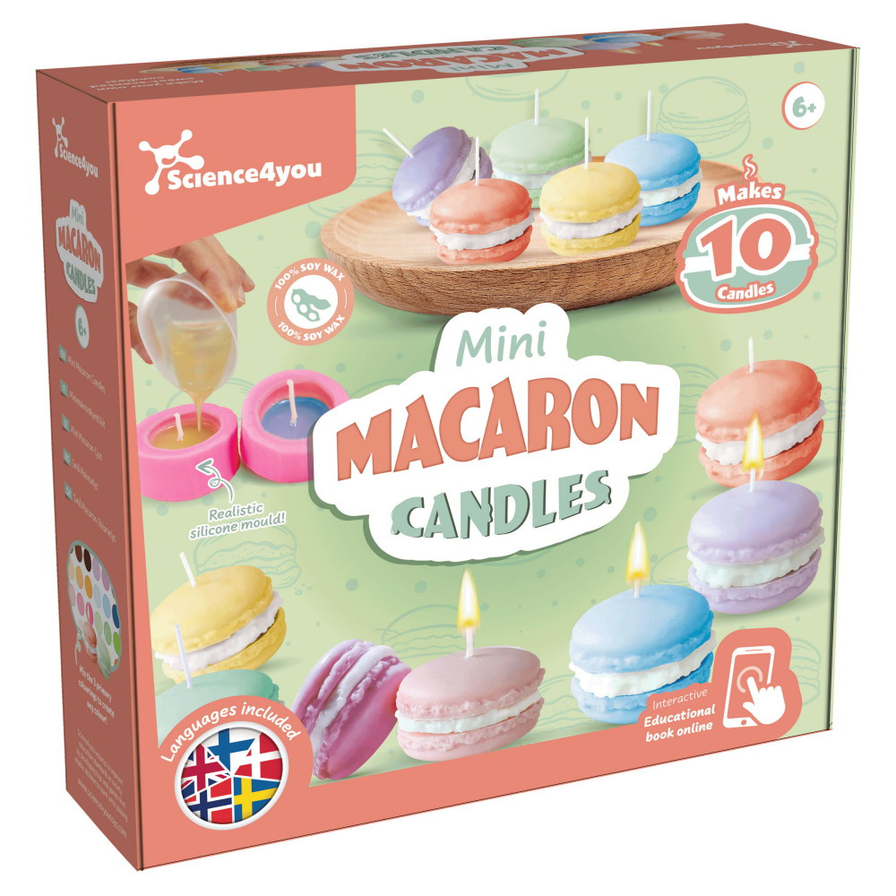 Science4You Mini Macaron Candles - Lav det selv