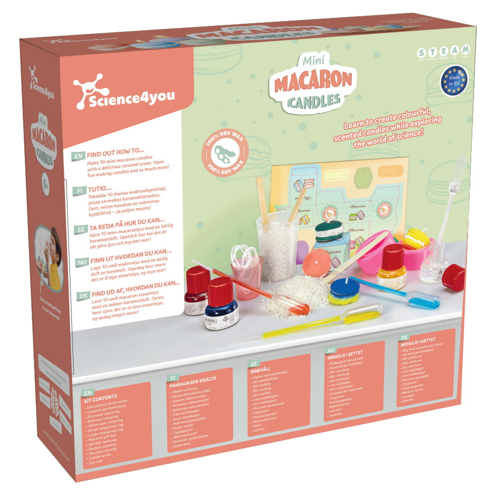 Science4You Mini Macaron Candles - Lav det selv