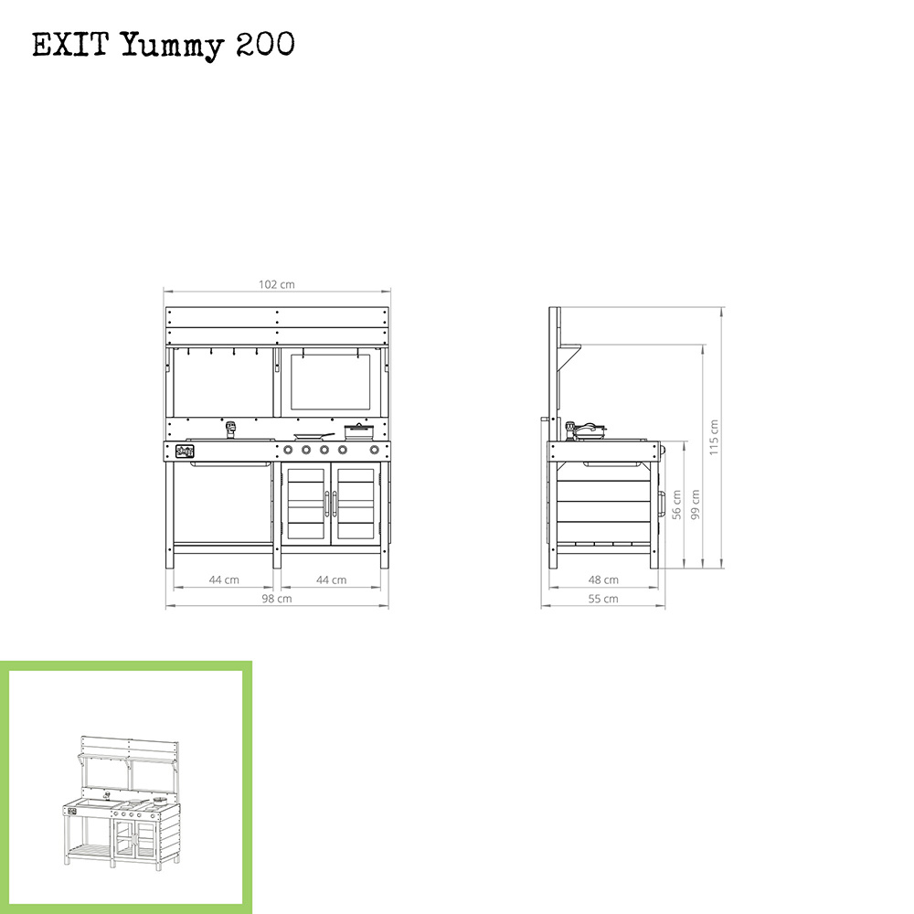 EXIT Yummy 200 wooden outdoor kitchen