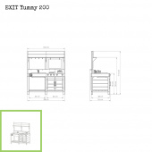 EXIT Yummy 200 wooden outdoor kitchen EXIT Yummy 200 wooden outdoor kitchen