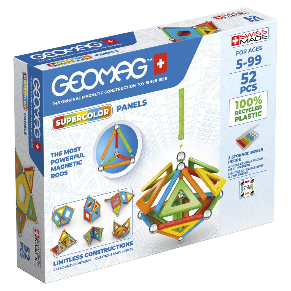 Geomag Supercolor paneler genbrugt 52 Dele