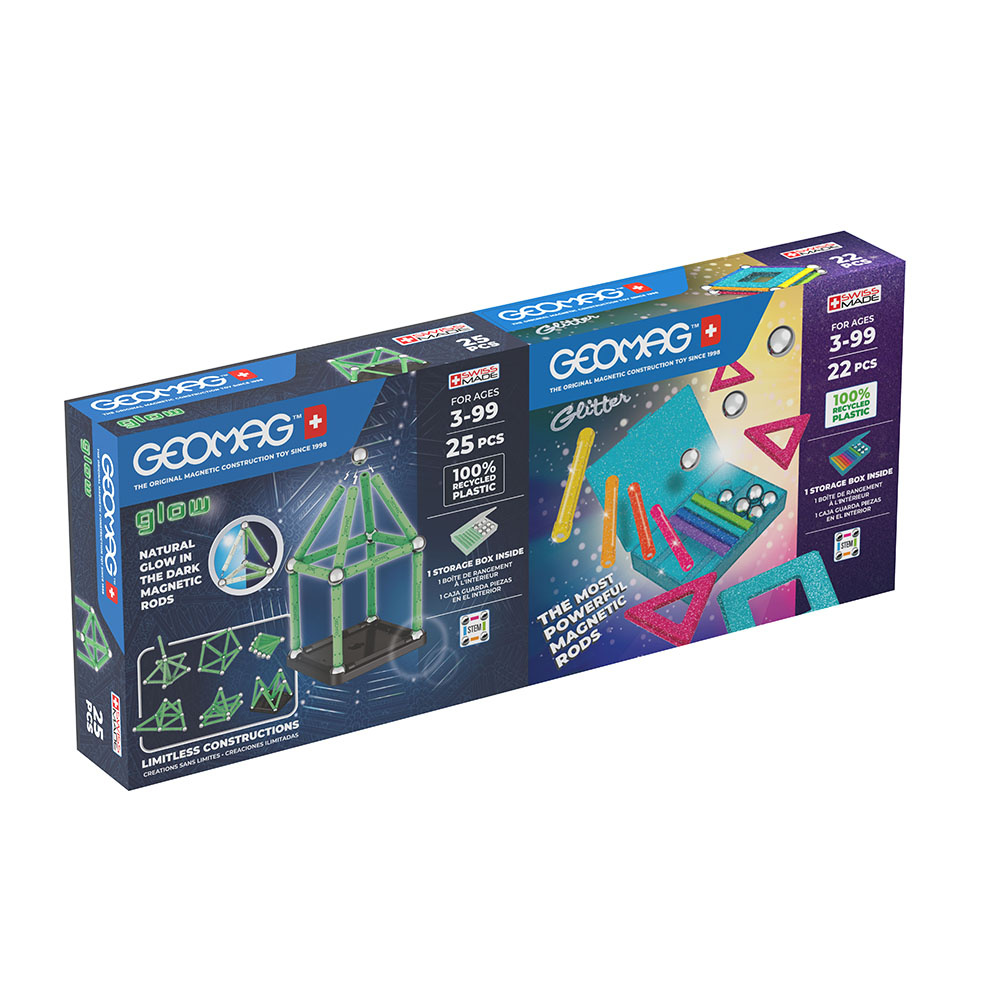 Geomag Glow 25 + Glitter 22 Bundle