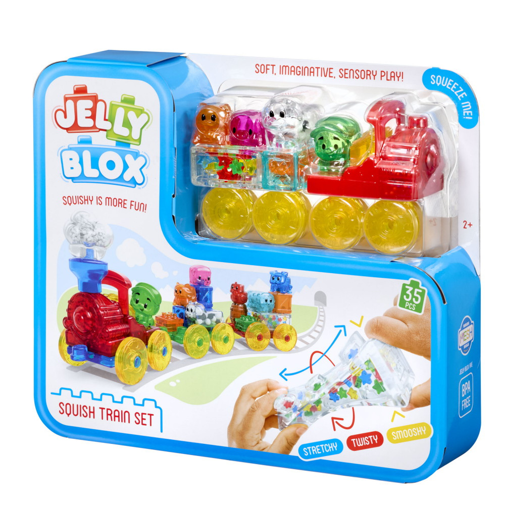 Jelly Blox Squishy Train Set 35 dele