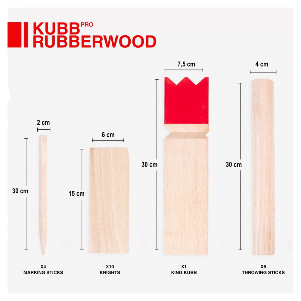 Engelhart Kubb Red King Pro - Gummitræ