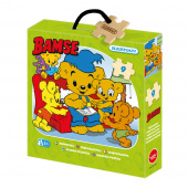 Kärnan træ-askepuslespil - Bamse Läser 9 Brikker Kärnan træ-askepuslespil - Bamse Läser 9 Brikker
