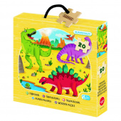 Kärnan Ask puslespil i træ - Dinosaurer 20 brikker Kärnan Ask puslespil i træ - Dinosaurer 20 brikker