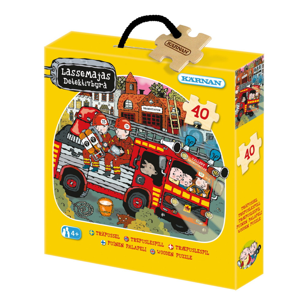 Kärnan træ-askepuslespil - Brødrene Bacon 40 Brikker