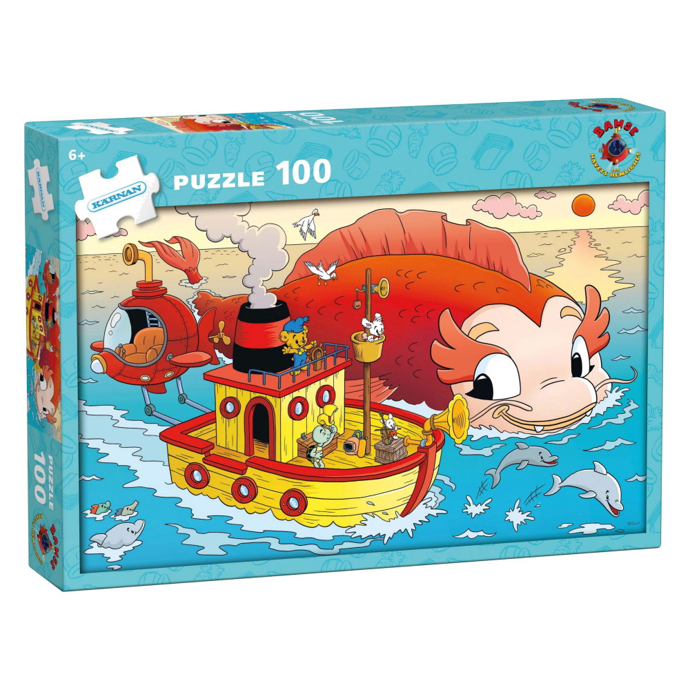 Puslespil: Bamse Havets hemmelighed 100 Brikker