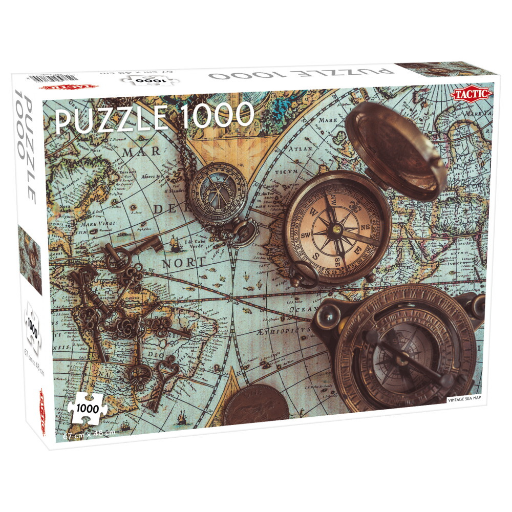 Tactic: Vintage Sea Map 1000 brikker