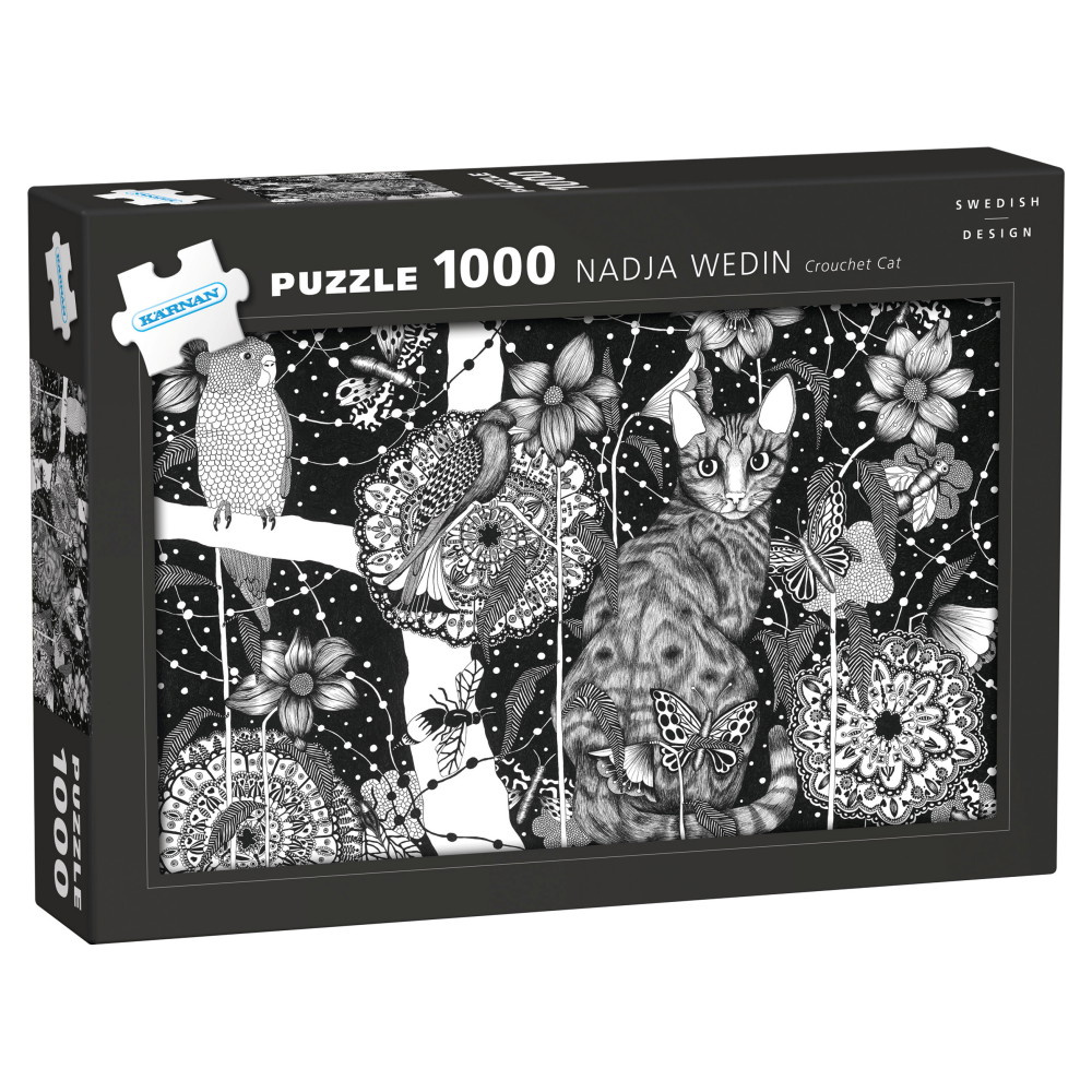 Kärnan Puslespil: Nadja Wedin - Crouchet Cat 1000 Brikker