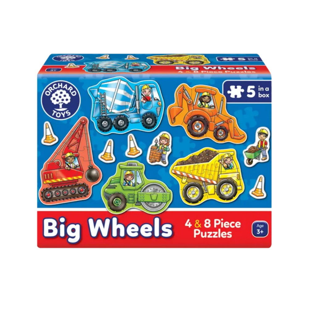 Puslespil big Wheels 4 og 8 Brikker