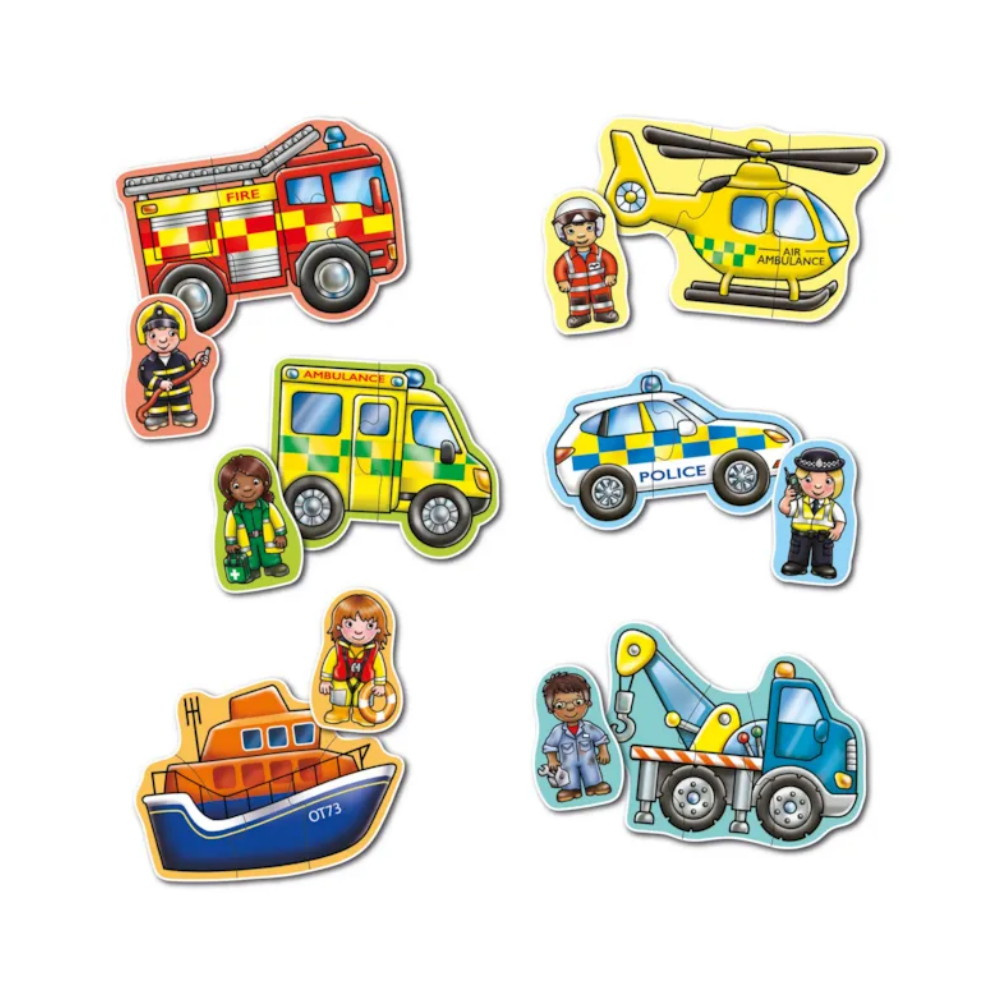 Puslespil  Redningshold 6x2 Brikker