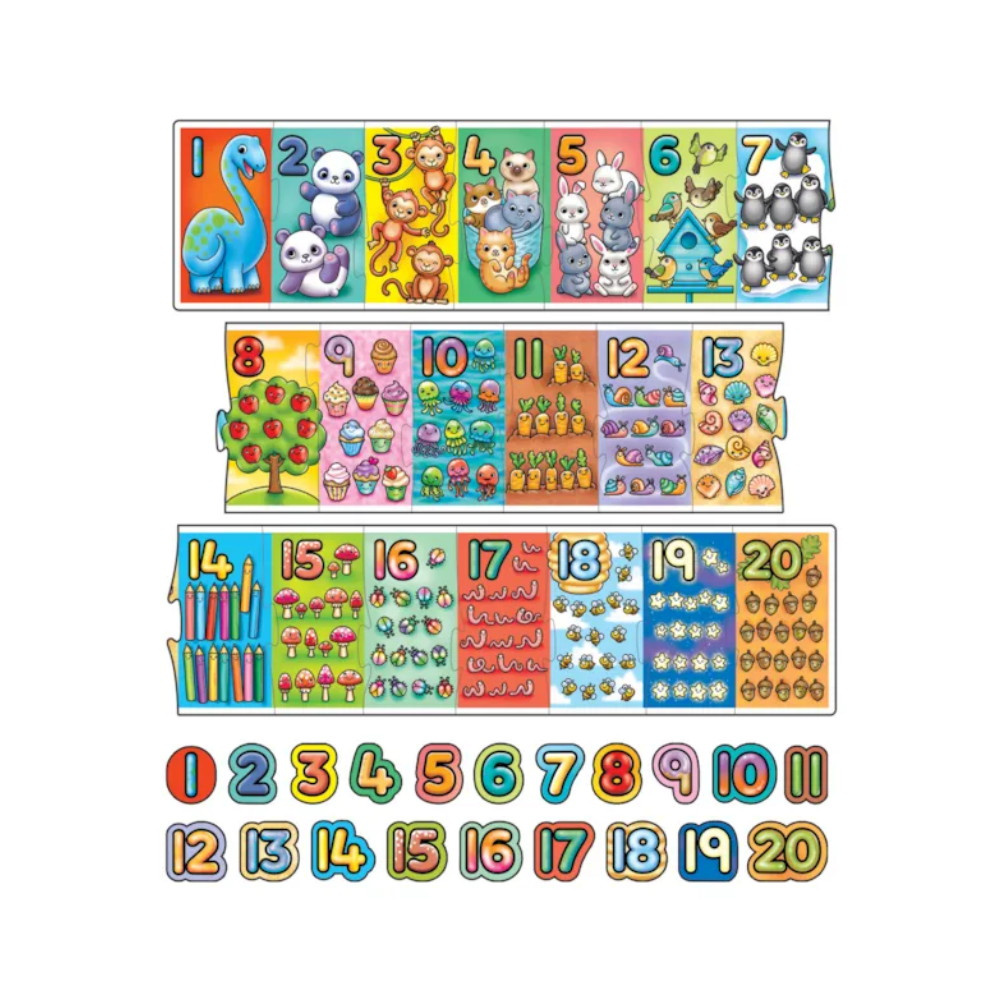 Puslespil Giant Number 20 Brikker