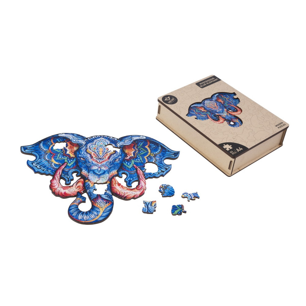Puzzle A4 Elefant (hoved) - 83 brikker