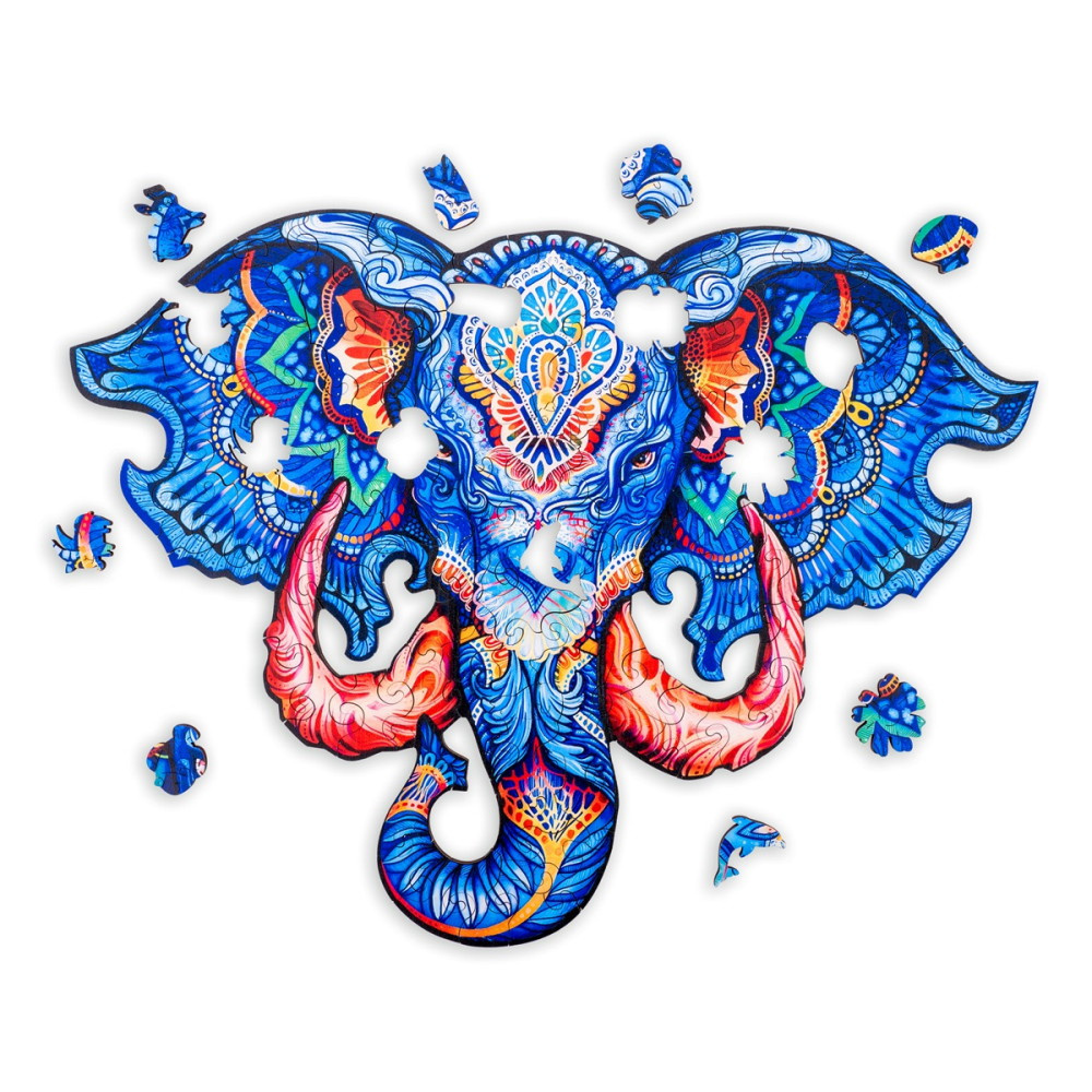 Puzzle A4 Elefant (hoved) - 83 brikker