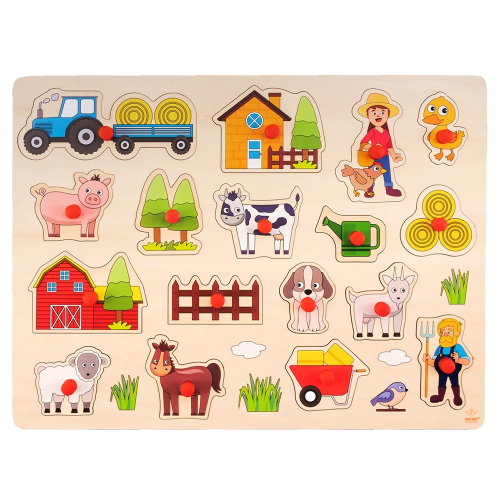 Engelhart Education Large knoppuslespil stuehus