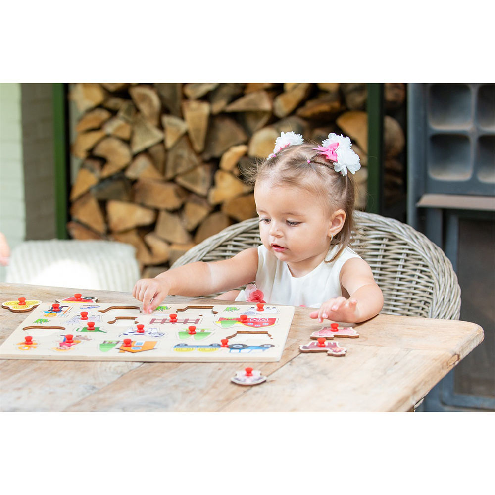 Engelhart Education Large knoppuslespil stuehus