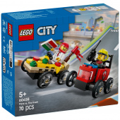 LEGO City - Racerbilpakke – pizzabil mod brandbil LEGO City - Racerbilpakke – pizzabil mod brandbil