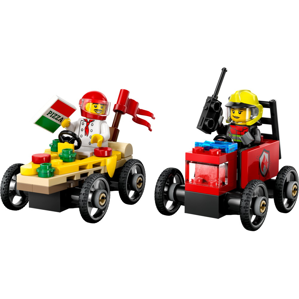 LEGO City - Racerbilpakke – pizzabil mod brandbil