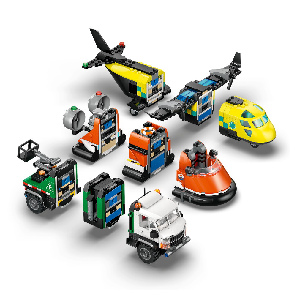 LEGO City - Remix – Fly, Servicevogn Og Luftpudebåd