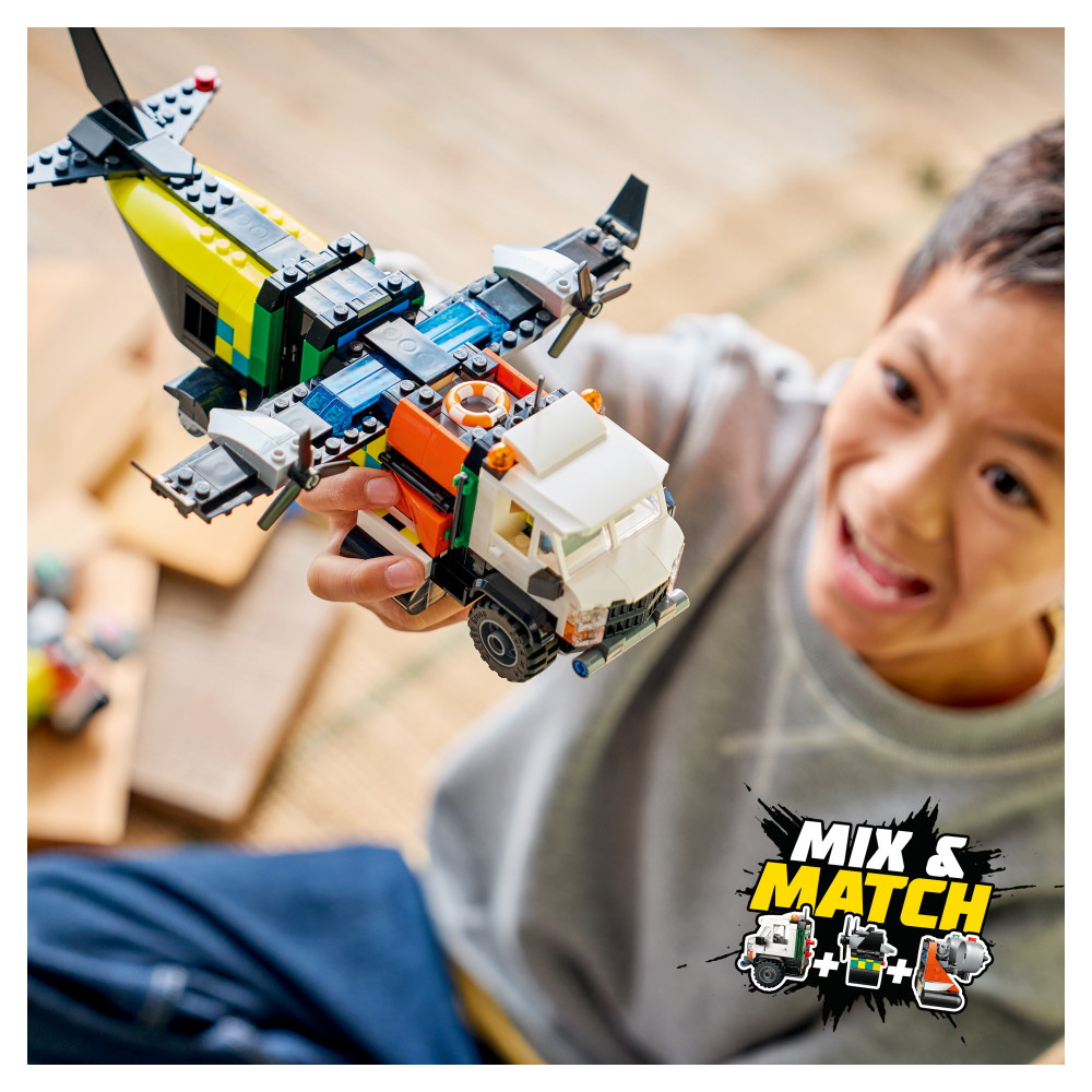 LEGO City - Remix – Fly, Servicevogn Og Luftpudebåd