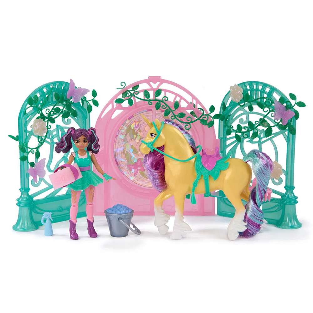 Unicorn Academy Ava & Leaf Stall Playset