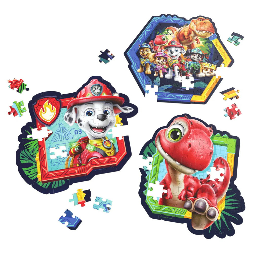 Puslespil: Paw Patrol The Dino Movie 3 x 63 Brikker